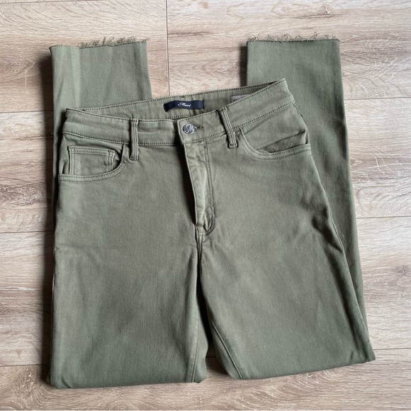 Mavi Women's Viola High-Rise Straight Leg Jeans In Olivine La Vintage raw hem - Picture 3 of 10